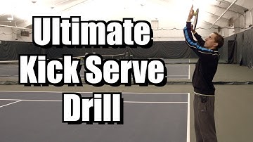 Ultimate Kick Serve Drill - Tennis Serve Lesson - Learn how to Feel a Kick Serve