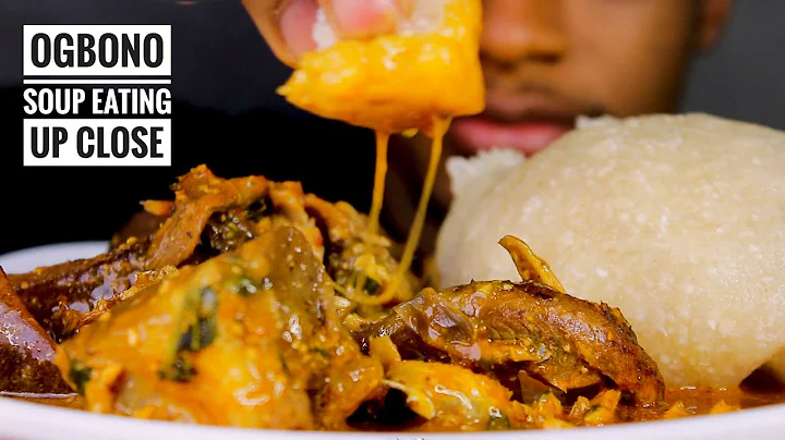 NIGERIAN MUKBANG GARRI FUFU & DRAW SOUP (AKA OGBONO SOUP) EATING (eating sounds)|food Monger