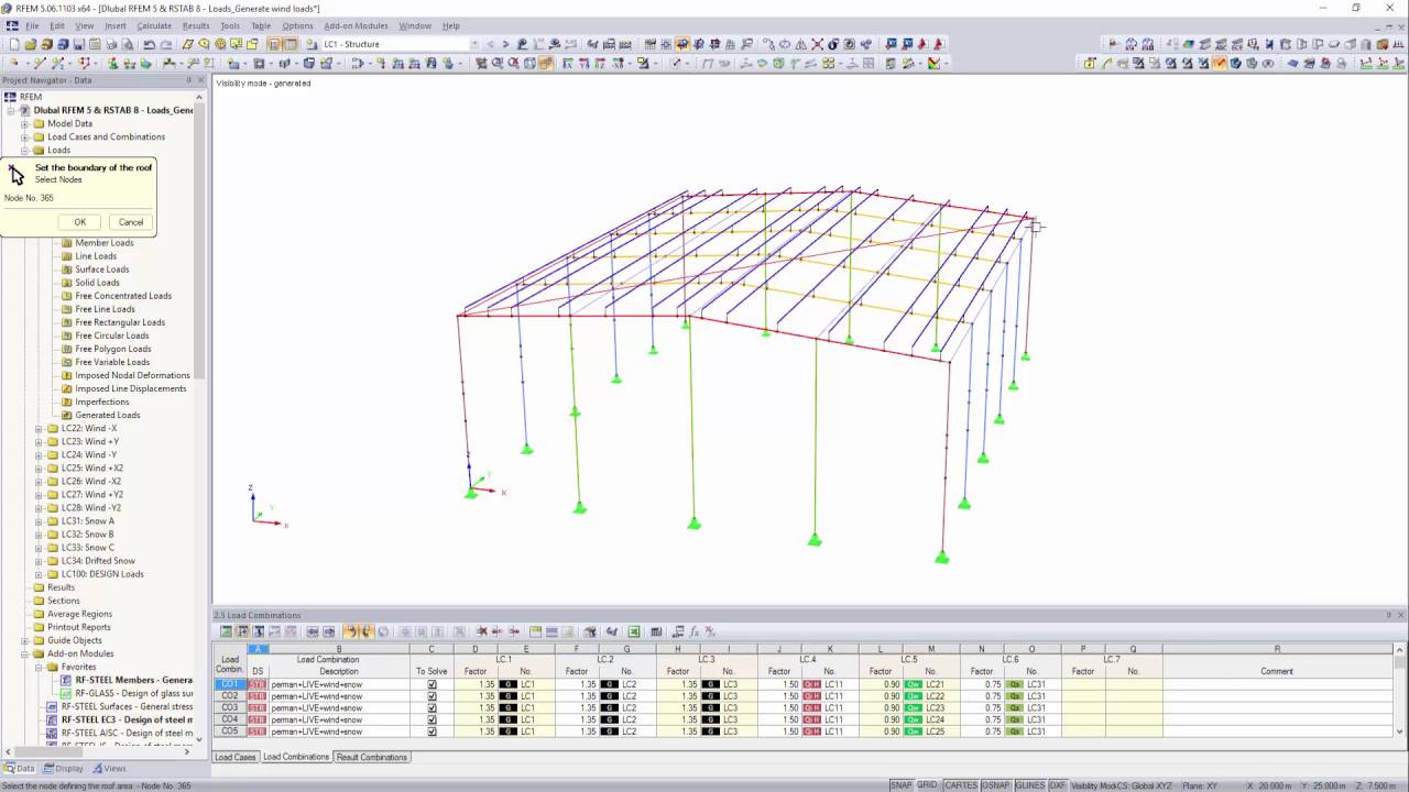 Dlubal RFEM 5 & RSTAB 8 - Loads Generate Wind Loads2 - YouTube