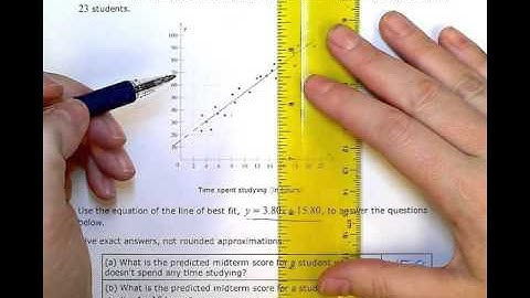 Predictions from the line of best fit (KC)
