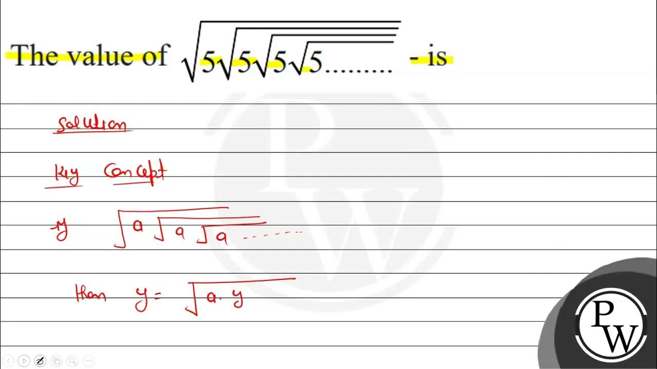 the-value-of-sqrt-5-sqrt-5-sqrt-5-sqrt-5-ldots-ldots-ldots