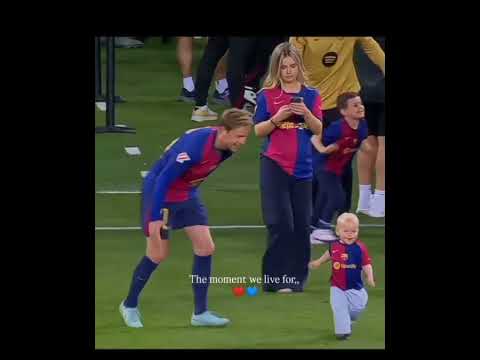 🥺Like father like son Frenkie de yong and his boy Barcelona familyدي يونج نفس جرية ابنه🤣برشلونة