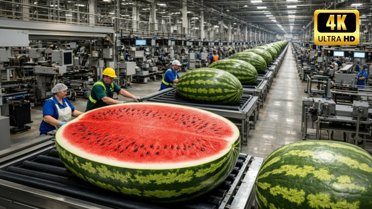 Inside the Factory: Detailed Watermelon Production Process from Start ...