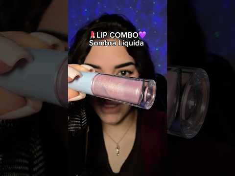 💄Lip Combo💜 con SOMBRA LÍQUIDA #asmr #lipcombo