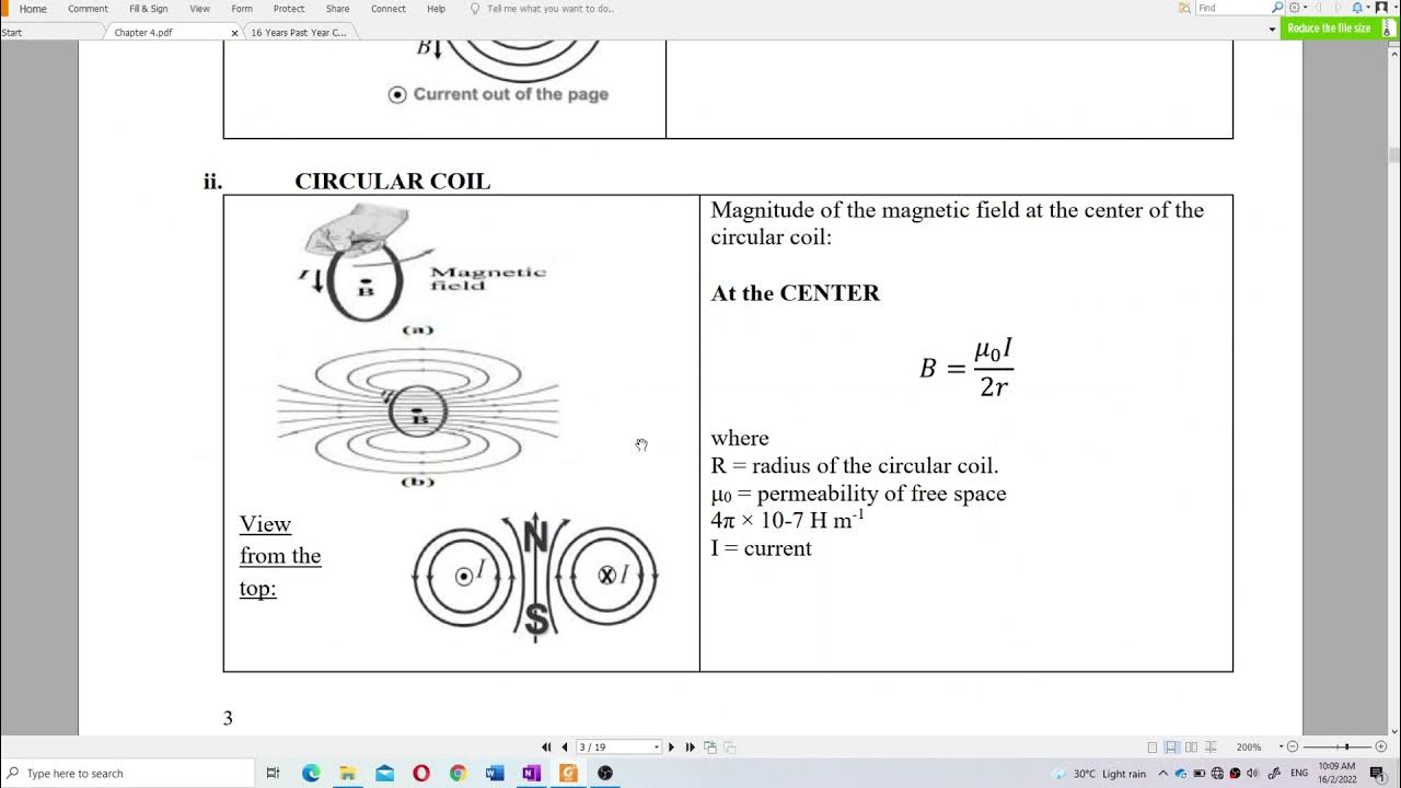 Matriculation Physics Resultant field produced by current