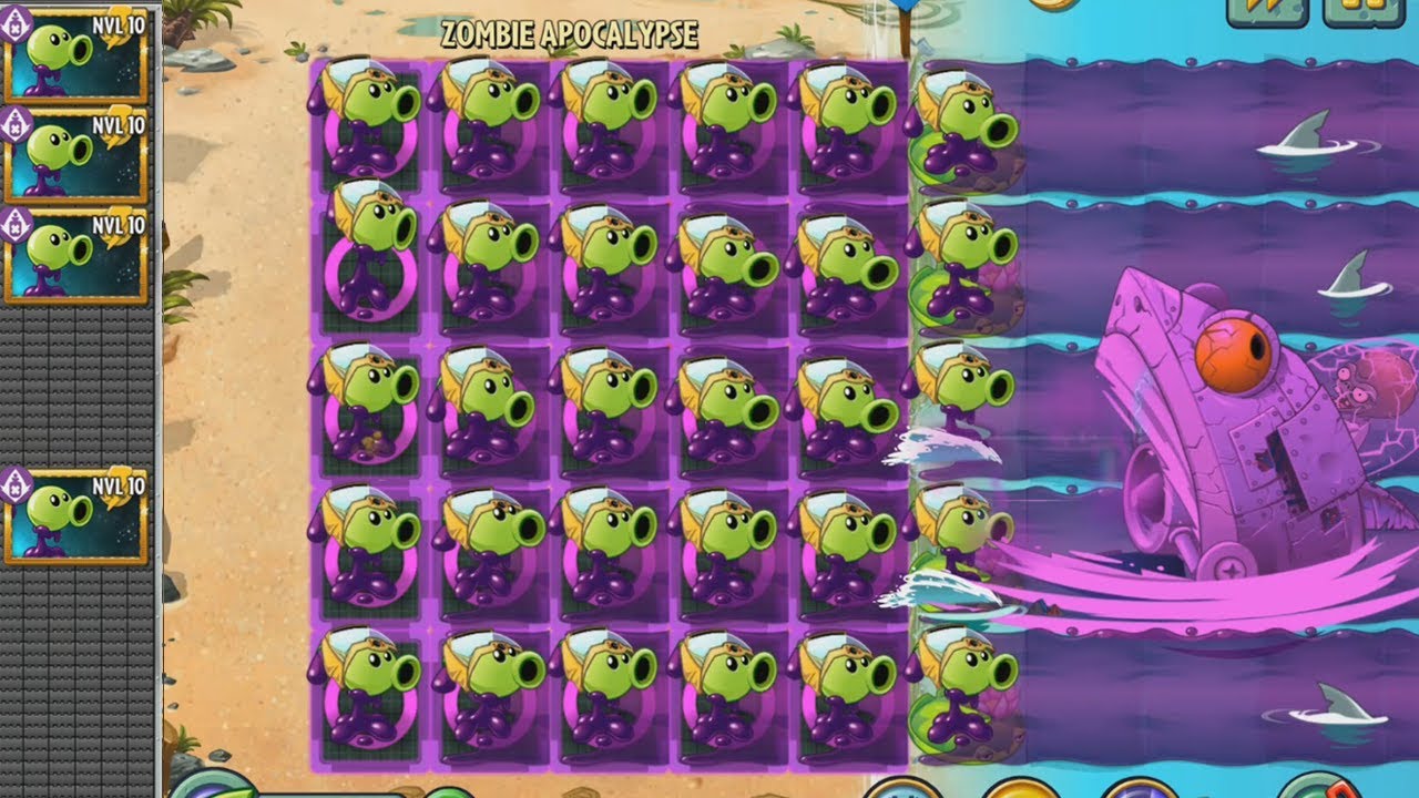 Plants vs Zombies 2 Hack - Lanzaguisantes Pringoso vs Los Zombots - YouTube