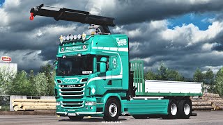AD - Abroll Scania RJL by FHJ Transporte v1.1 | Euro Truck Simulator 2 Mod [1.38]