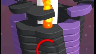 Destroying rocks by becoming fire ball in stack ball #stackball screenshot 5
