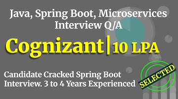 Cognizant Java Interview | Java, Spring Boot, Microservices Interview