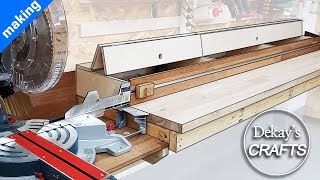 Mitersaw Workbench hanging table & Hidden Storage [woodworking]