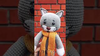 Классический вязаный кот крючком handmade toys