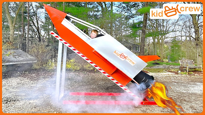 Flying ride on kids rocket ship to launch satellite in space for eclipse. Educational | Kid Crew