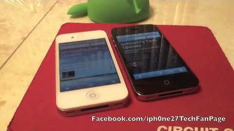 iOS 5 White iPhone 4 vs Black iPhone 4 iOS 4.3.5 Browser Speed Test