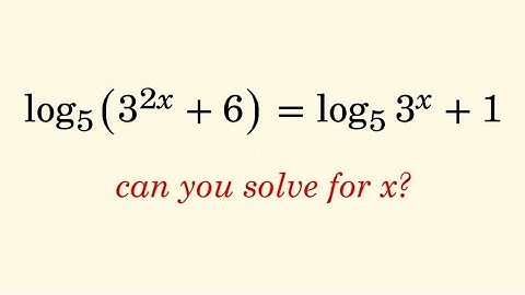 Can You Solve This Logarithmic Equation? (Olympiad Secret)