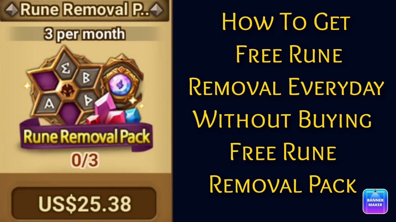 Free Rune Removal Everyday | Save Time, Save Money | Summoners War ...