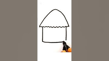 #hut #drawing #drawing4kids #cuteart #easyhouse #village #shorts #shortvideo