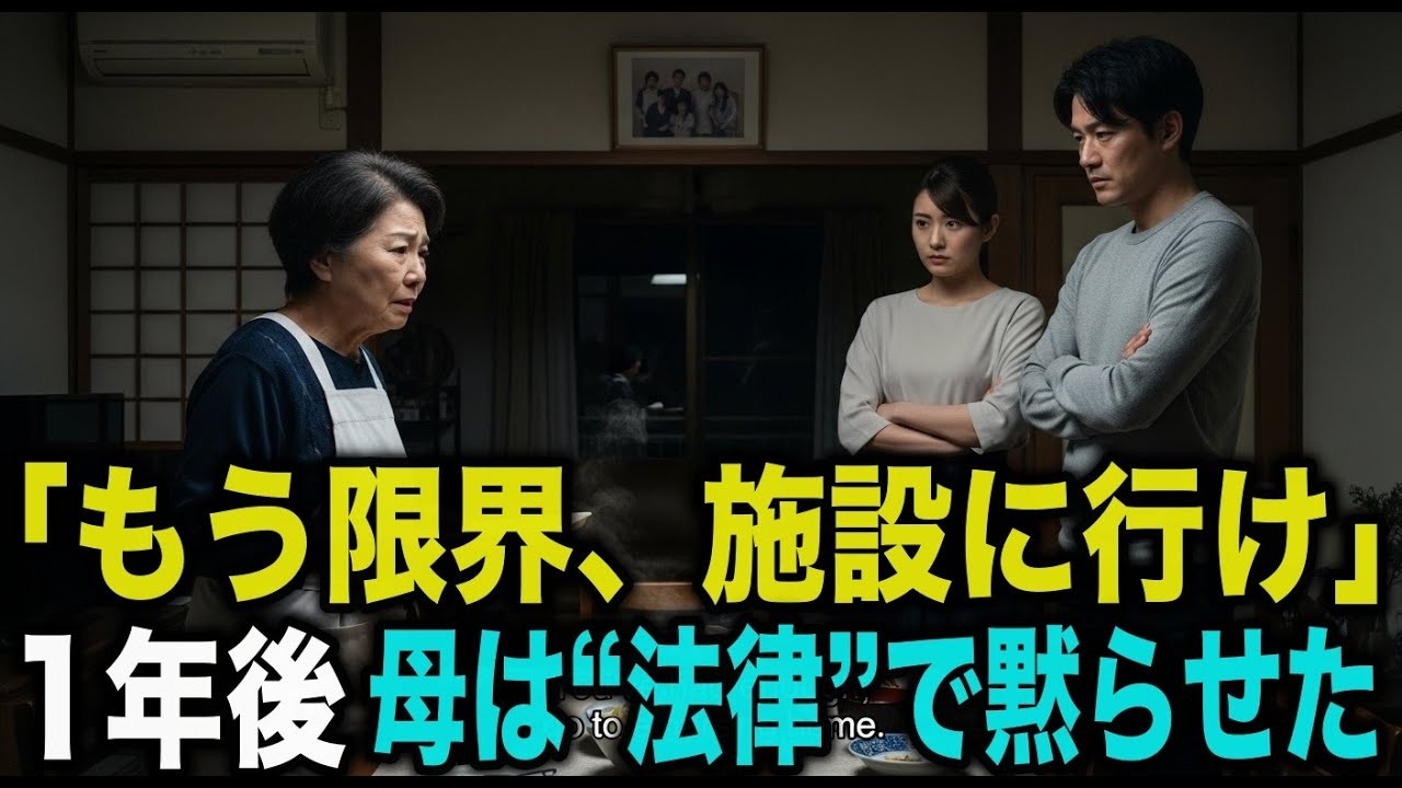 「もう限界、施設に行け」──家を追い出された母が、1年後に息子夫婦を沈黙させた“真実”