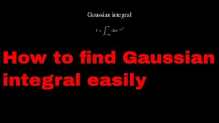 Solving Gaussian Integral Using Polar Coordinates