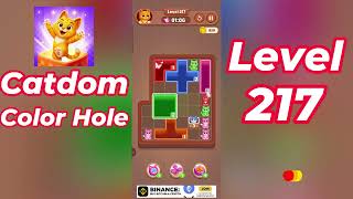 Catdom Color Hole Level 217 Walkthrough 🐱🟣 | Relaxing Color Puzzle Game | Go Answer