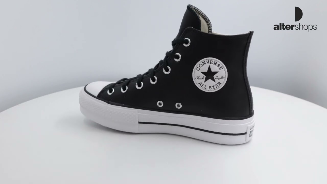 Converse CHUCK TAYLOR LIFT HI LEATHER  Μαύρο 561675C FW24