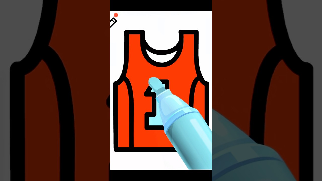 How to draw and color a basketball jersey 