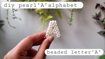 How to make beaded A letter keychain | diy 3d pearl alphabet keychain | pearl alphabet making series