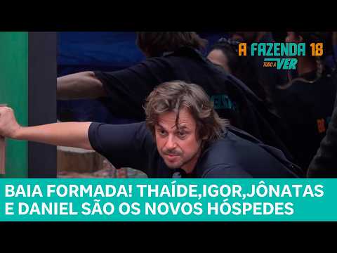 A FAZENDA: Baia formada! Thaíde,Igor,Jônatas e Daniel são os novos hóspedes