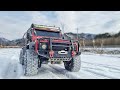 1/10 scale rc4wd traxxas trx4 defender Off-road Driving (Winter/mud) 4X4 RC Car | rc camper truck