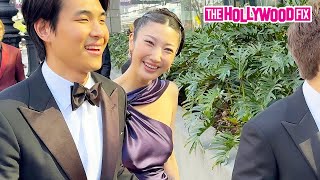 Download Lagu Ejae, Rei Ami en Audrey Nuna van K-popgroep Demon Hunters arriveren bij de Grammy Awards in Los A... MP3