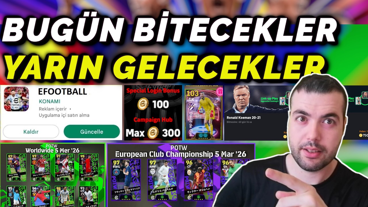 BUGÜN BİTECEKLER YARIN GELECEKLER🔥GÜNCELLEME | YENİ SEZON | HEDİYELER KAMPANYA eFootball 2026 Mobile