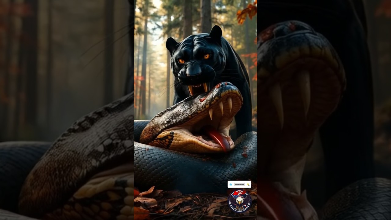 Black Panther vs Bear vs Snake: Wild Animal Battle for Survival!