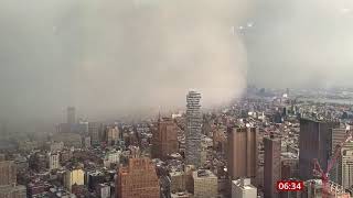 Weather Events 2019 -  Snow Squall hits New York (USA) - BBC - 19th December 2019