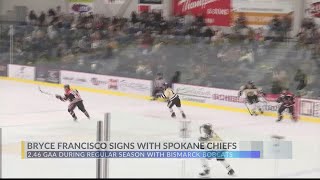 Bryce Francisco signs with Spokane Chiefs in WHL