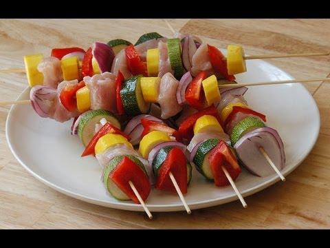 Baked Chicken & Vegetable Kabobs! Easy Chicken Recipes ...