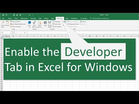 How to Enable the Developer Tab in Excel for Windows