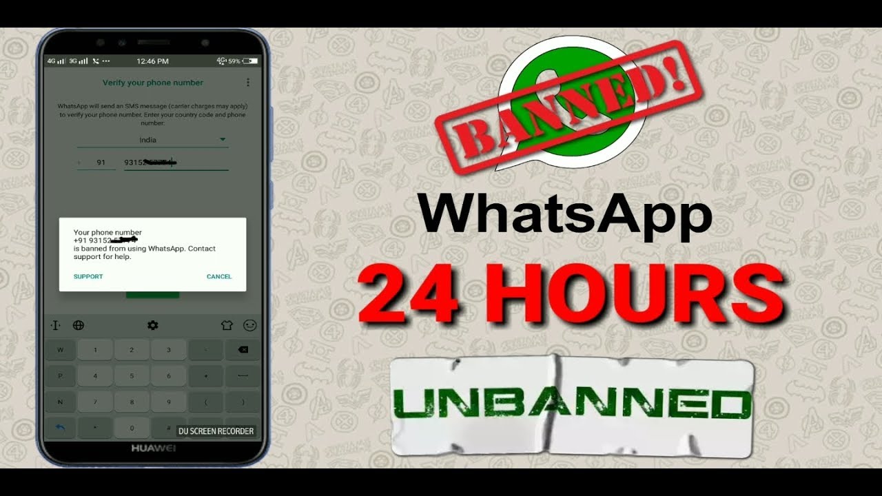 Whatsapp Number Banned How To Unbanned Whatsapp Number Youtube