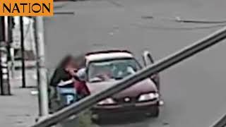 CCTV shows mother saving son from an attempted kidnapping in Queens, New York