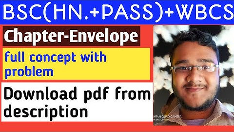 Envelope in bengali /Differential Calculas by maity and ghosh solution /wbcs optional math/bsc math/