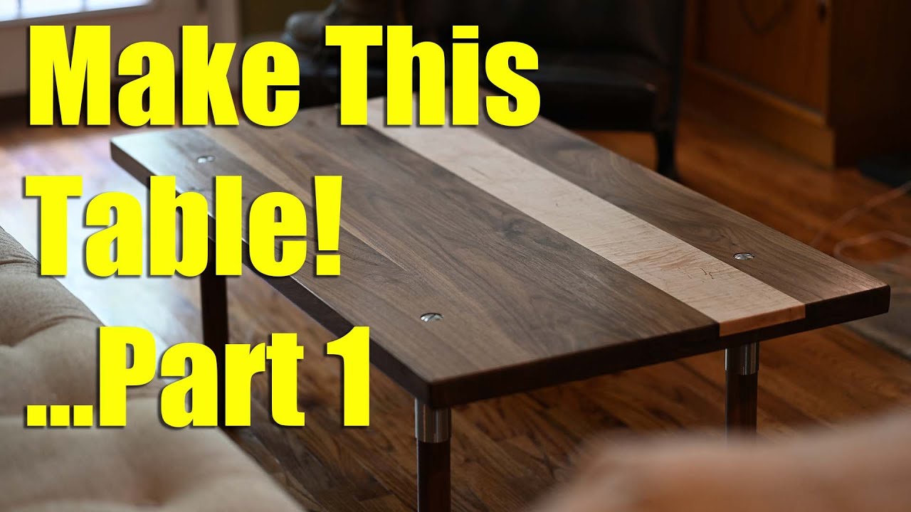 Amazing Coffee Table Build Pt 1 (A Knife Maker Does Woodworking