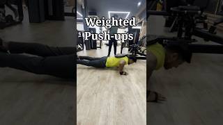 Weighted pushups for sculpted chest | मजबूती बढ़ाएं,डिप्रेशन भगाएं  Push-ups by Harry shorts