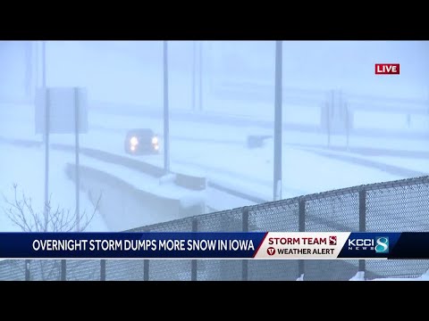 Iowa winter storm: Travel not advised in Des Moines; road conditions deteriorating across the state