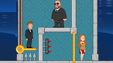 Puzzle Spy gameplay | 007 save the girl pin pull android game | All levels 1-20