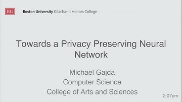 Michael Gajda: Towards a Privacy-Preserving Neural Network