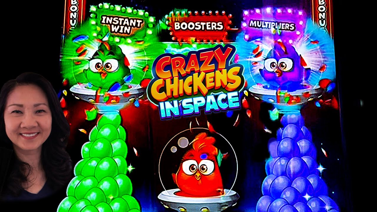Bonus After Bonus on this Crazy Chickens In Space slot machine