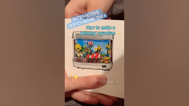 Interactive sketchbook idea: how to make an aquarium #art #artist #sketchbook