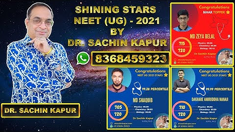 NEET(UG)-2021 RESULT HIGHLIGHTS | SHINING STARS OF NEET | Dr SACHIN KAPUR | NEET | AIIMS