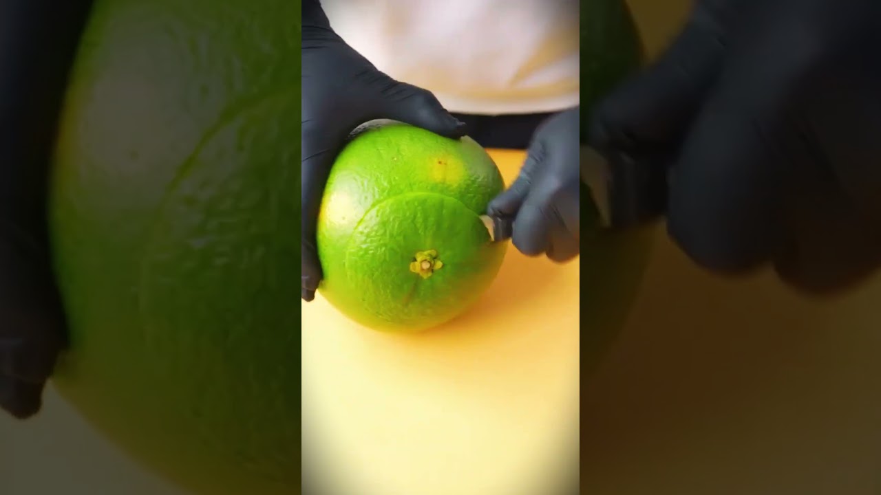 Techniques and skills on how to properly peel a large lemon 