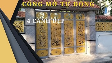 Cổng mở tự động 4 cánh tại Trảng Bom - Đồng Nai | Cổng tự động Vũ Khanh