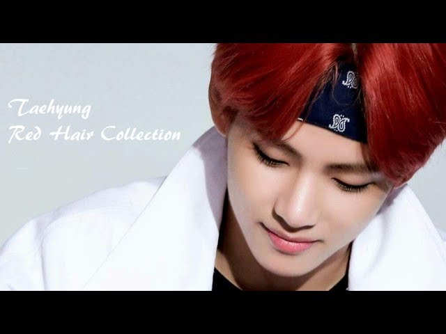 photo Photoshoot Bts V Red Hair taehyung red hair collection youtube