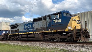 CSX YN2 C40-8W 7886 Leads Train I045-27 Solo at Whitehouse 